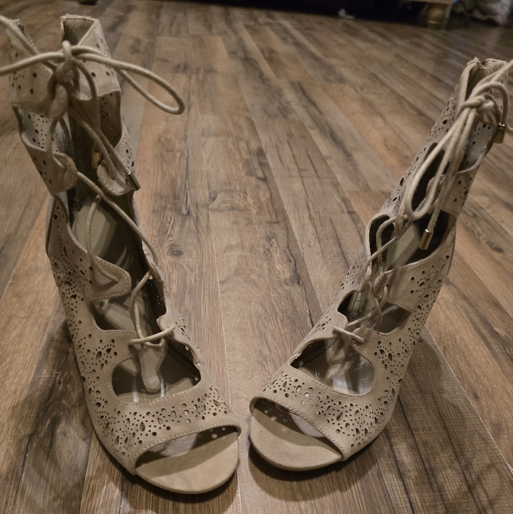 Wild Diva Lounge lace up bootie